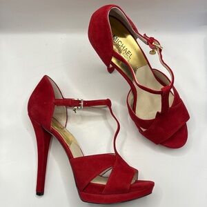 Michael Kors Women's Francoise T-Strap Heels size 9.5
